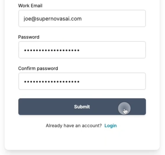 One click start interface